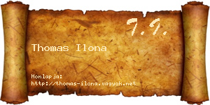 Thomas Ilona névjegykártya