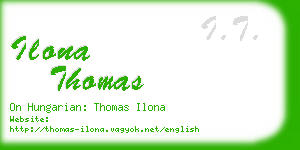 ilona thomas business card
